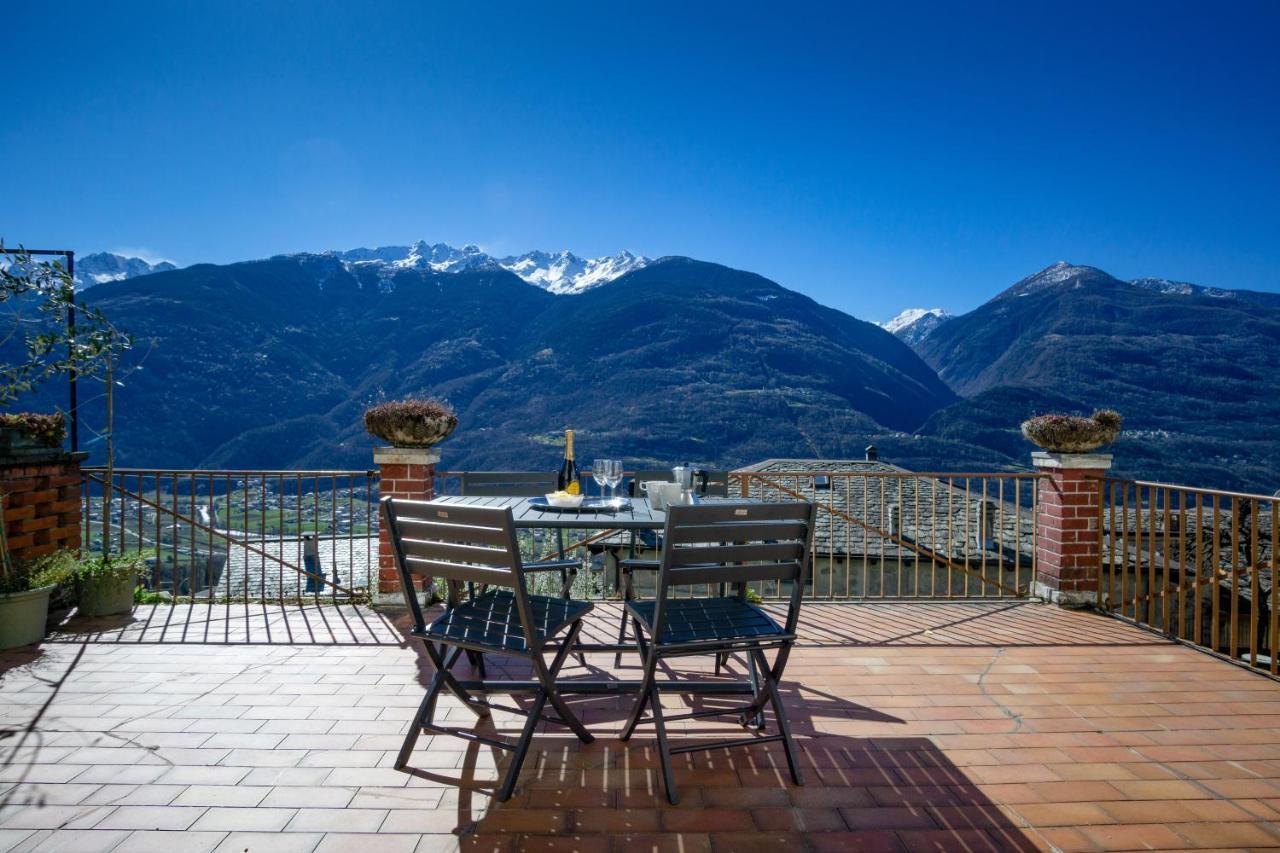 Panoramic Apartment Italian Alps Valtellina Near Sondrio, Tirano Poggiridenti Εξωτερικό φωτογραφία