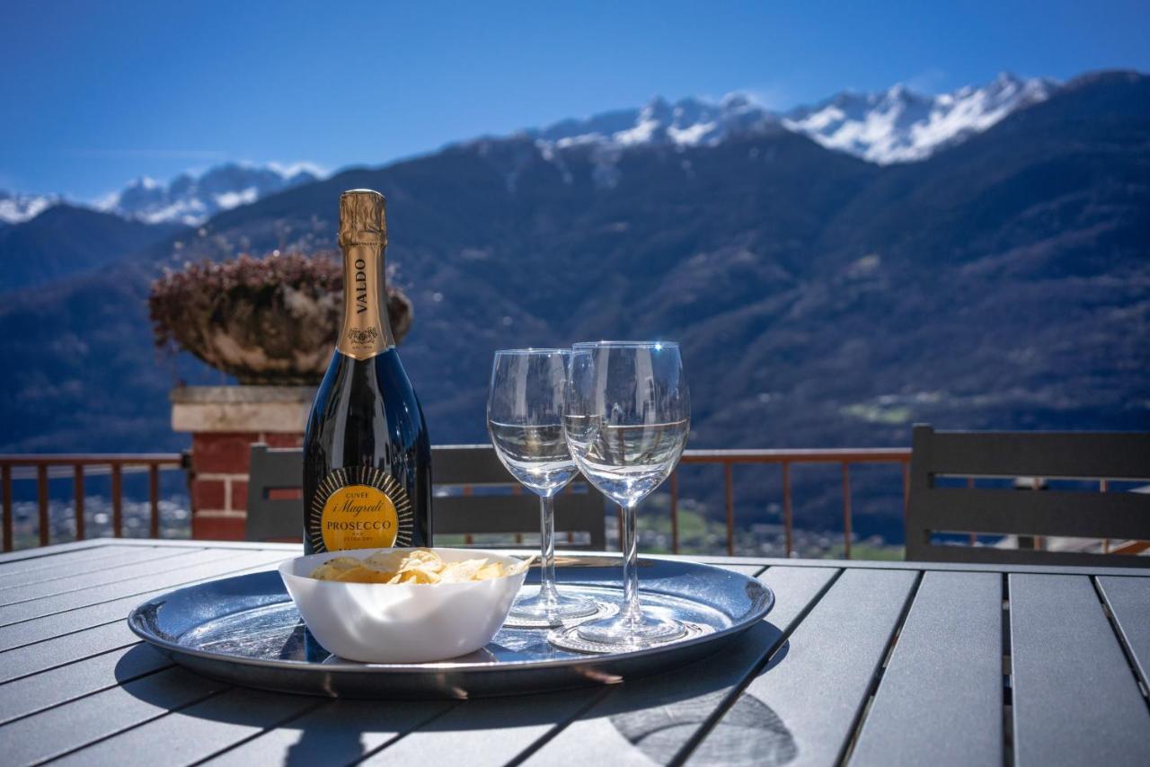 Panoramic Apartment Italian Alps Valtellina Near Sondrio, Tirano Poggiridenti Εξωτερικό φωτογραφία